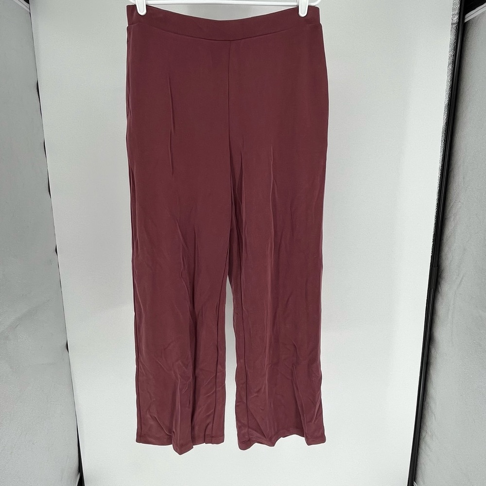 SOFT SURROUNDINGS NWT WELL BEING WIDE LEG PANTS MAROON LARGE EXTRA LARGE - Picture 2 of 11